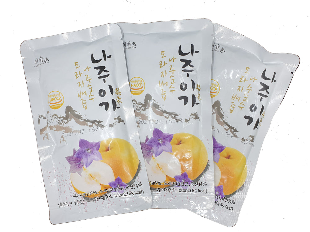 
                  
                    Korean Pear & Balloon flower Root Juice (도라지 배즙)
                  
                